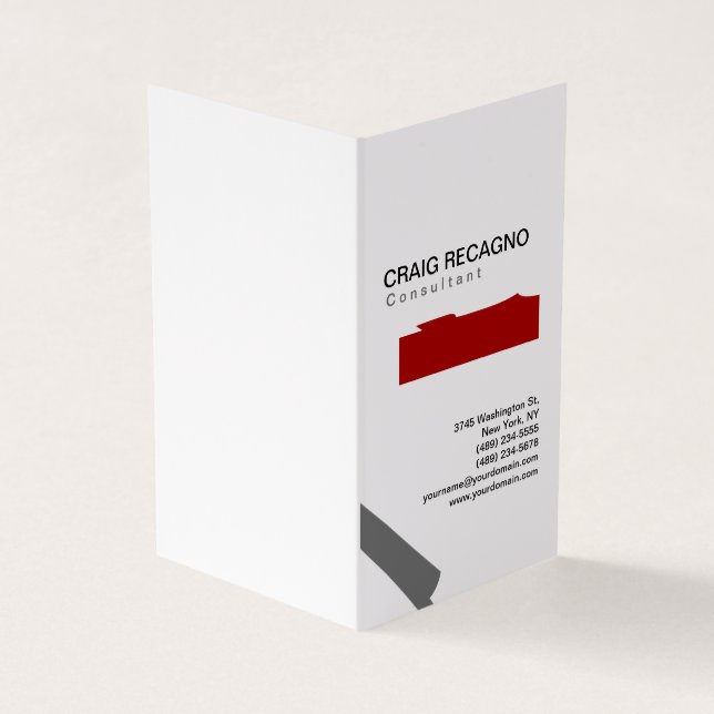 Artistic Trendy Cute Black White Business Card (Outside)