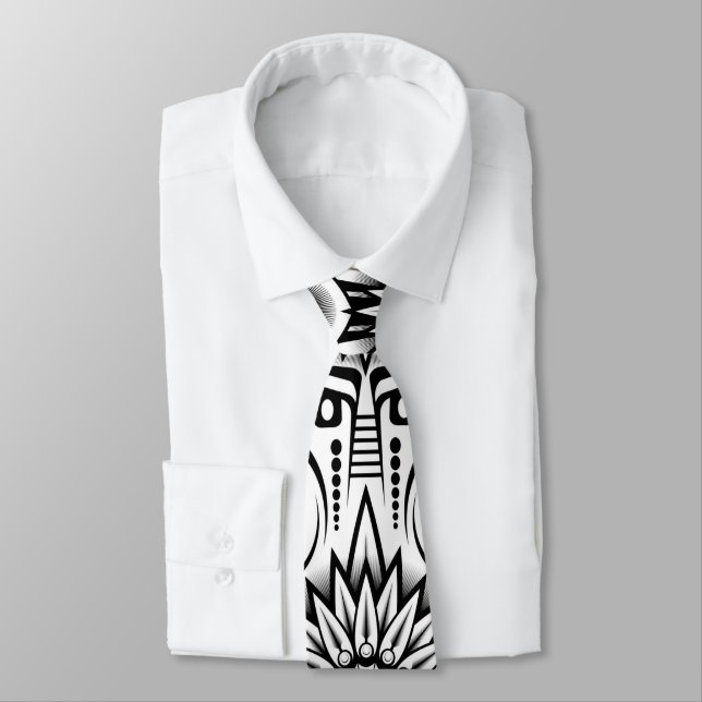 Artistic Tribal Design Tie (Tied)