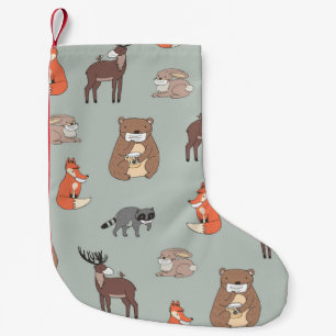 Artistic tropical flowers, vintage seamless. small christmas stocking