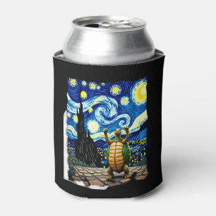 Artistic Turtle Shirt  Starry Night Turtle (1) Can Cooler