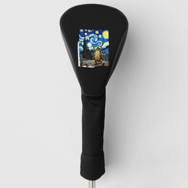 Artistic Turtle Shirt  Starry Night Turtle (1) Golf Head Cover (Front)
