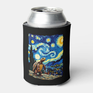 Artistic Turtle Shirt  Starry Night Turtle (2) Can Cooler