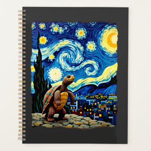 Artistic Turtle Shirt  Starry Night Turtle (2) Planner