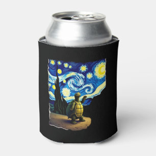 Artistic Turtle Shirt  Starry Night Turtle (4) Can Cooler