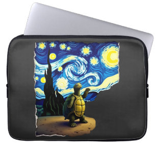Artistic Turtle Shirt Starry Night Turtle (4) Laptop Sleeve