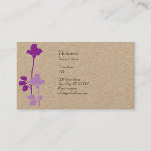 Artistic Unique Purple  Roses  Buds Watercolor Business Card
