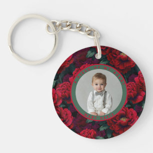 Artistic Valentine Gifts For Him Floral Carnation Key Ring