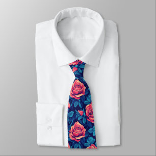 Artistic Valentine Gifts For Him Rose Floral Tie