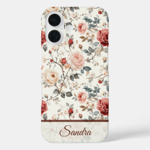 Artistic Valentine'S Day Gift Rose Name iPhone 16 Case