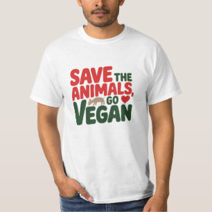 Artistic Vegan-Themed Artwork for Compassionate Li T-Shirt