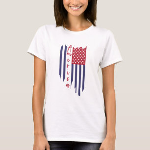 Artistic Vertical American Flag T-Shirt