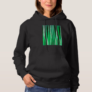 Artistic Vertical Stripes Aquamarine Green Hues Hoodie