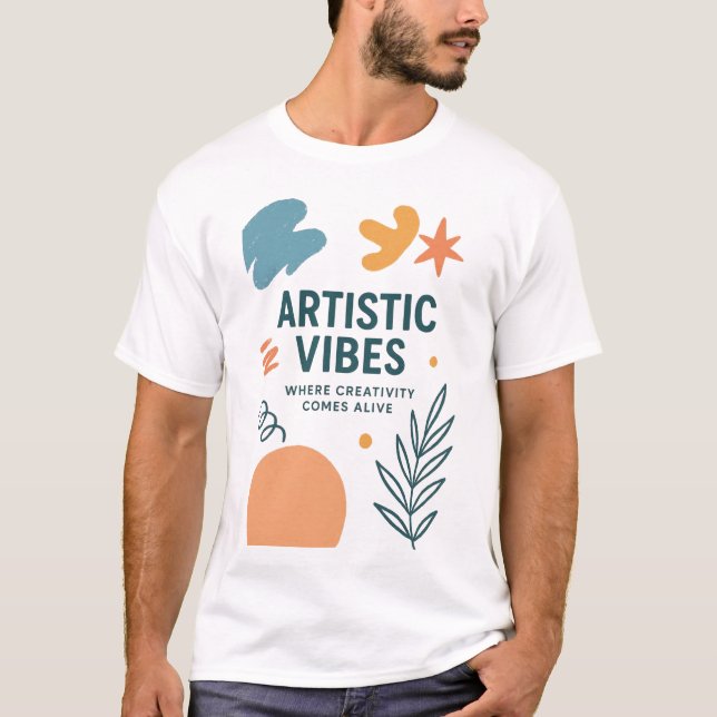 Artistic Vibes – Modern Artistic & Creative Design T-Shirt (Front)