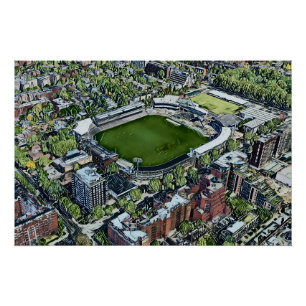 Artistic View of Lord’s Cricket Ground, London Poster
