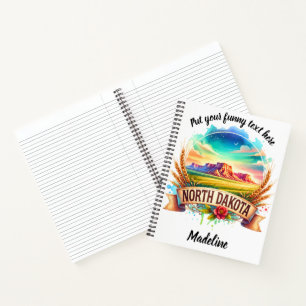 Artistic view of North Dakota's landscapes Notebook