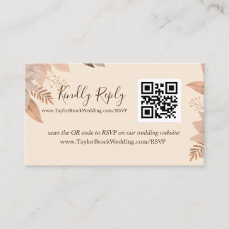Artistic vintage floral weeding pink enclosure card