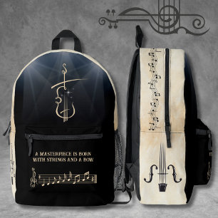 Artistic Violinist Musical Instrument Backpack
