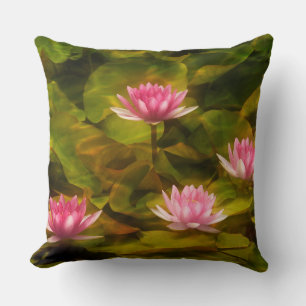 Artistic water lilies, California Cushion
