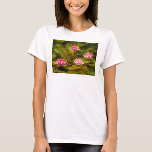 Artistic water lilies, California T-Shirt