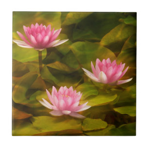Artistic water lilies, California Tile