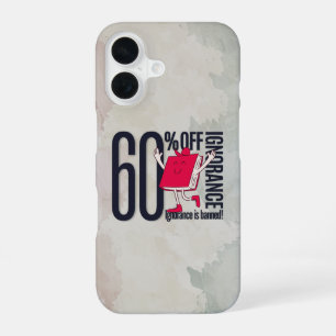 Artistic Watercolor Anti-Ignorance Book Quote  iPhone 16 Case