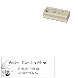 Artistic Watercolor floral Illustration Rubber Stamp