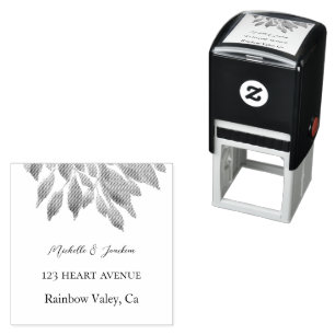 Artistic Watercolor floral Illustration Self-inking Stamp