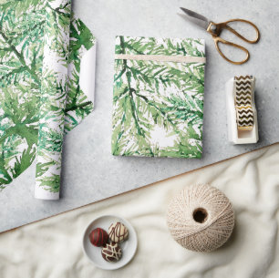 Artistic Watercolor Hand-painted Tree Pattern Wrapping Paper