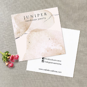 Artistic Watercolor Stud Earring Jewellery Display Square Business Card