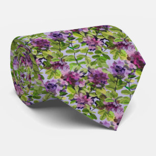 Artistic Watercolor Thyme Tie