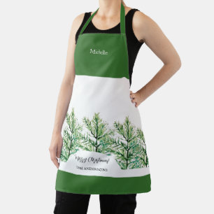 Artistic Watercolor Tree Personalised Apron
