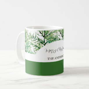 Artistic Watercolor Tree Personalised Coffee Mug
