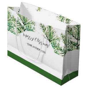 Artistic Watercolor Tree Personalised Large Gift Bag