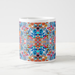 Artistic watercolor wildflower large coffee mug