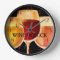 Artistic Watercolor Wine O Clock Wall Clock