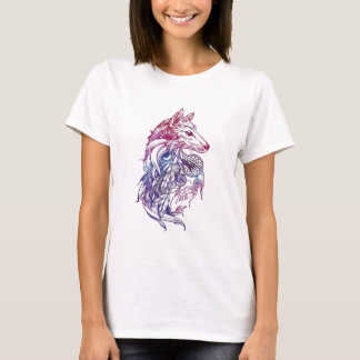 Artistic Watercolor Wolf T-Shirt