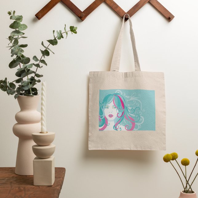 Artistic Woman Illustration Tote Bag (Creator Uploaded)