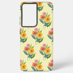 Artistic Zinnia Wildflower Flower Samsung Galaxy Case