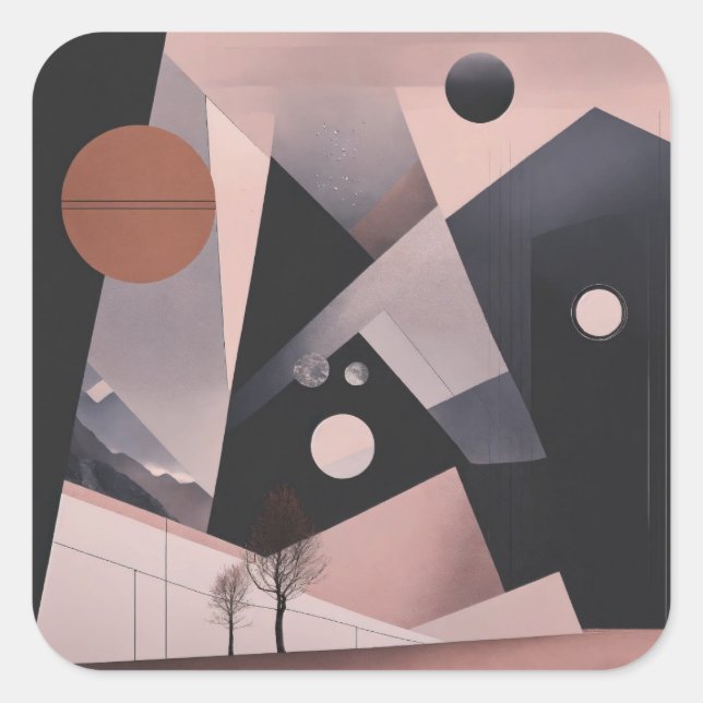 "Artistry in Comfort: Custom Design Pillows Square Sticker (Front)