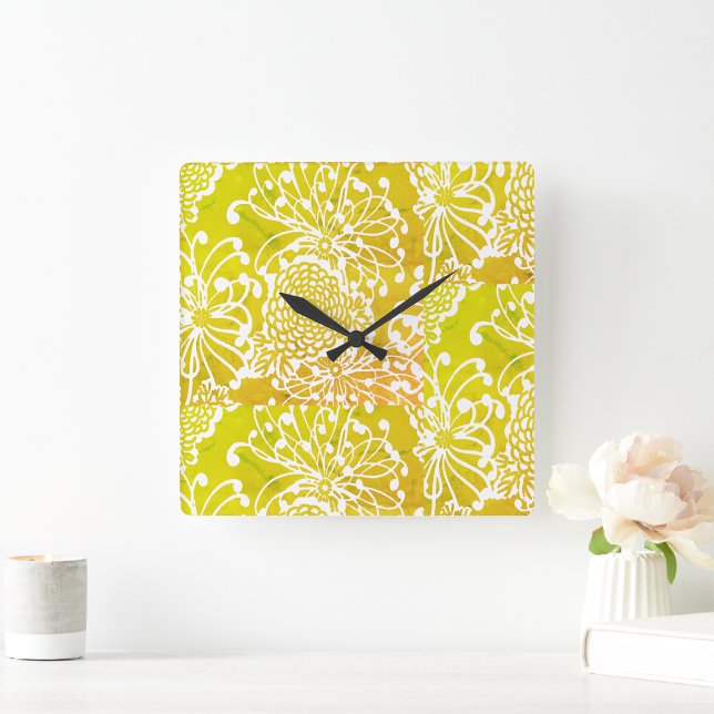 “Artistry in Every Tick.” Square Wall Clock (Creator Uploaded)