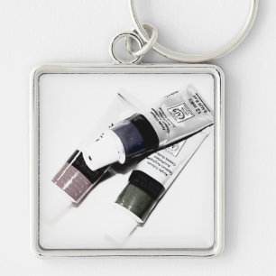 Artist's Acrylic Paint Tubes Picture Key Ring