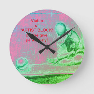 Artists and creative people dread artist's block round clock