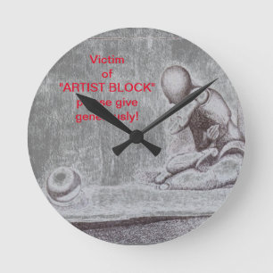 Artists and creative people dread artist's block round clock