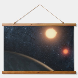Artist's Concept Illustrating Kepler-16b. Hanging Tapestry