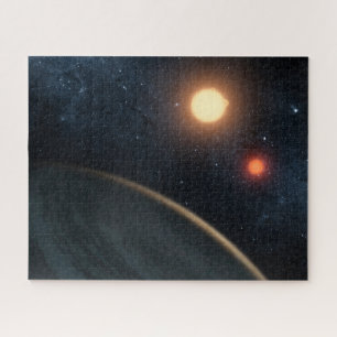 Artist's Concept Illustrating Kepler-16b. Jigsaw Puzzle