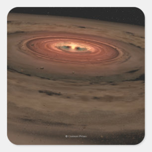 Artist's concept Mini Solar System in the Making Square Sticker