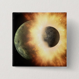 Artist's concept of a celestial body 15 cm square badge
