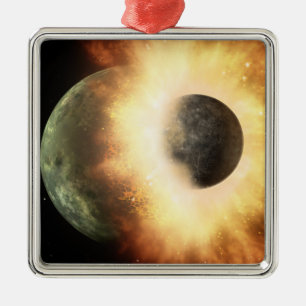 Artist's concept of a celestial body metal tree decoration