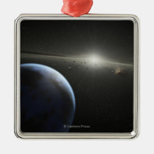 Artist's concept of an astroid belt Photograph Metal Tree Decoration