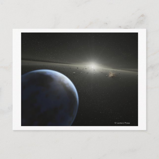 Artist's concept of an astroid belt Photograph Postcard (Front)